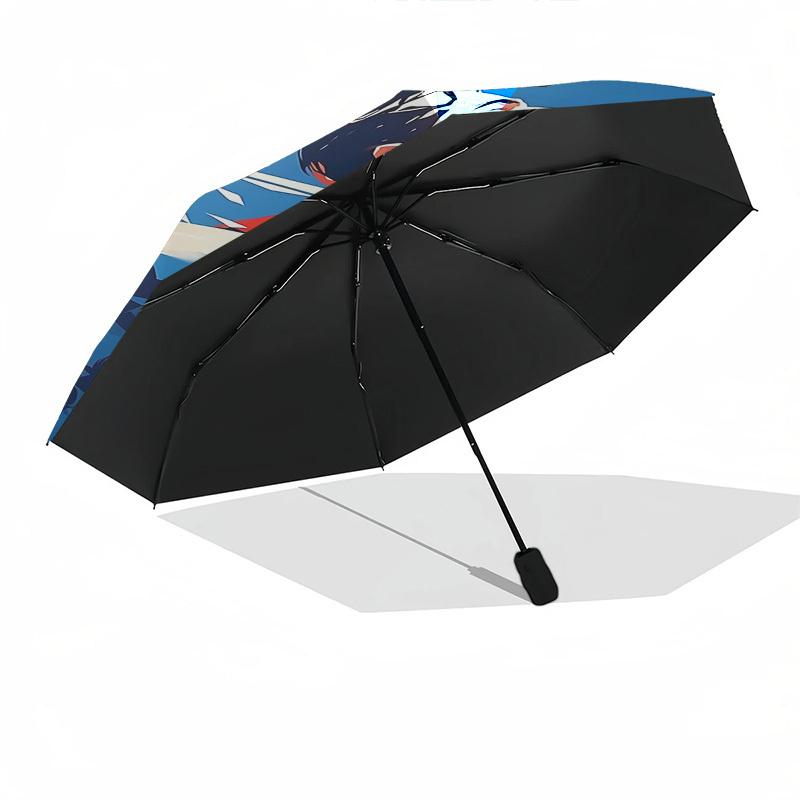 1pc Superman hero Automatic Folding Umbrella - Compact 8-Rib Design, Durable Plastic & Iron1061L