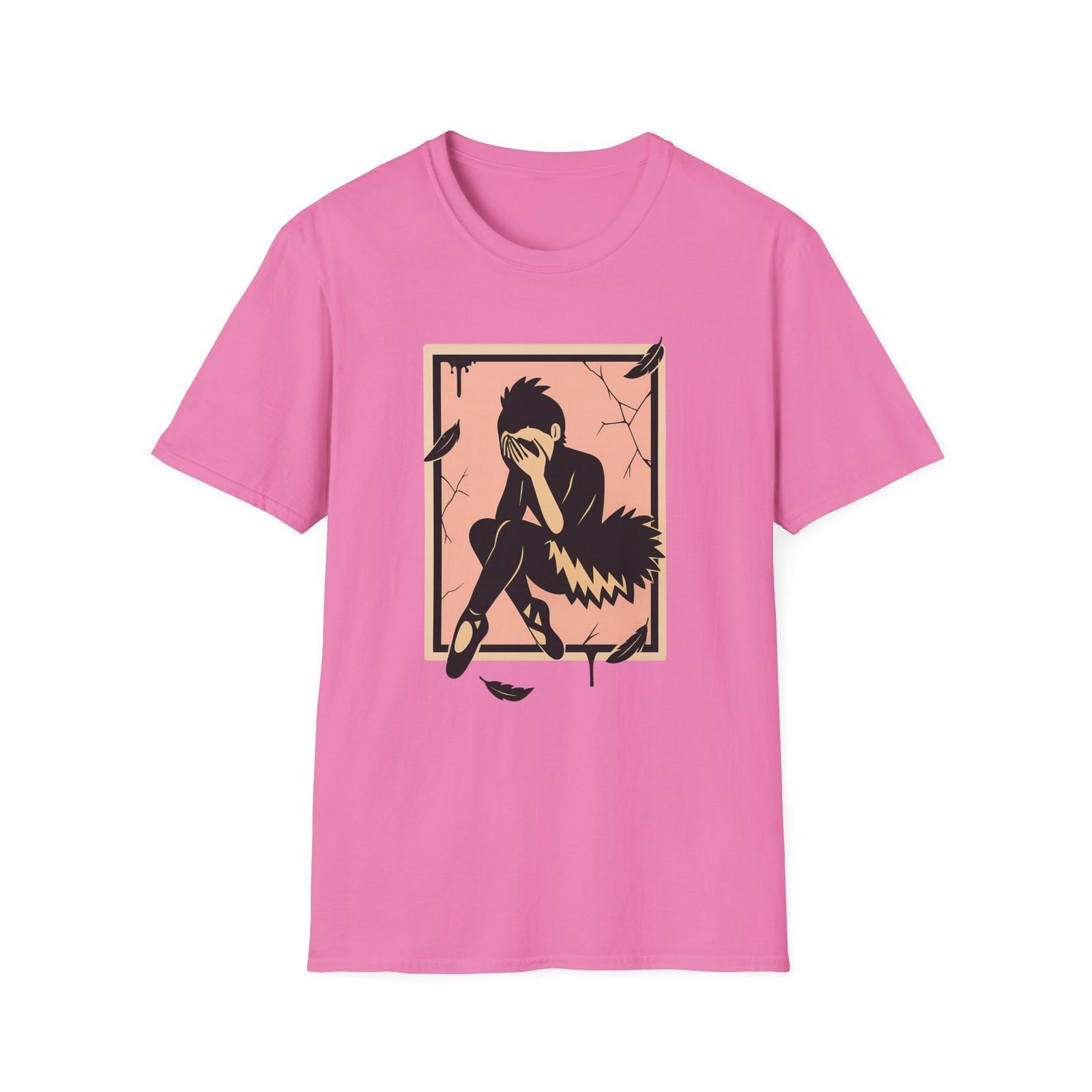 Unisex Softstyle T-Shirt Mens Womens Tees Top Sad Ballerina Silhouette  Graphic Shirt S
