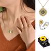 Sunflower Valentine's Day Necklace Elegant Sunflower Pendant  Birthday