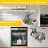 Dishwasher Rack Support Clip Replacement 2 Pack, Gray Snap On Plastic Clip, 32 X 19 X 13 Mm Part for Upper Rack Repair and Maintenance