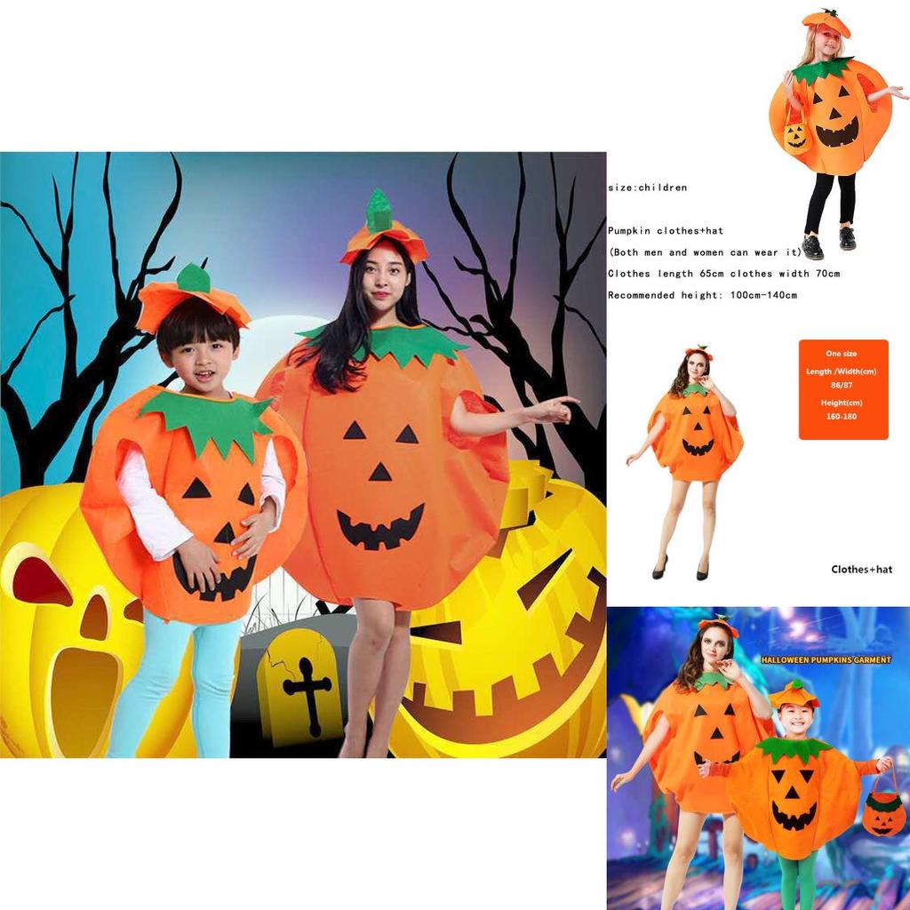 Halloween Pumpkin Costume Adult Parent-child Clothing Cosplay Fancy Dress Party