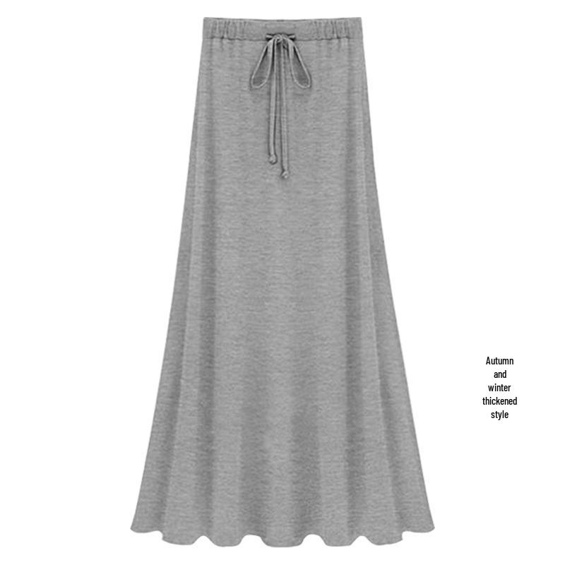 Modal Strappy A-Line Summer Skirt for Plus-Size Women