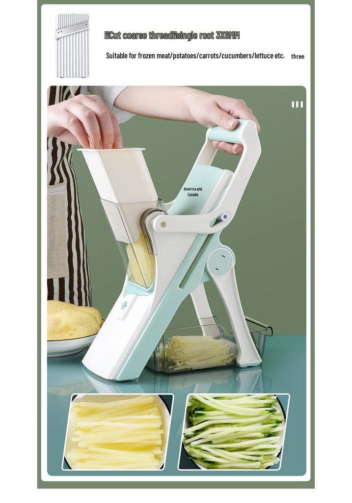 Multi-Functional Vegetable Cutter & Slicer - Kitchen Chopper, Shredder, Grater for Lemon & Cucumber