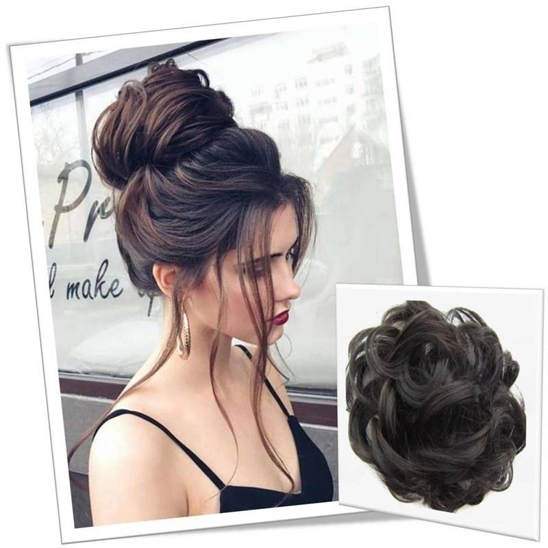 Elastic Wave Curly Synthetic Hairpieces Wrap For Hair Bun Buy At A