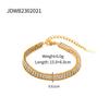 European and American ins wind 18K gold double-layer white zircon bracelet versatile titanium steel non-fading bracelet wholesale