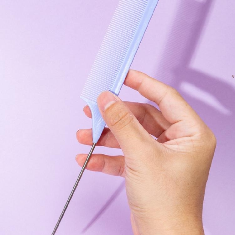 Anti-static Carbon Fibre Metal Pin Tail Comb Salon Hair Comb Pin Tail Comb