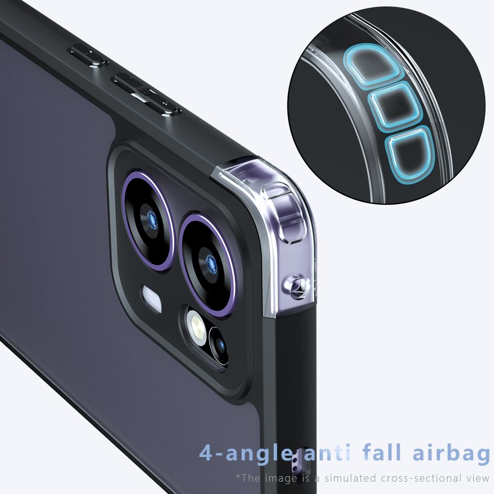For Oppo Reno13 F 5G (Reno 13 FS 5G)/4G Case Skin-Touch TPU + PC Matte Phone Back Cover, Transparent Black