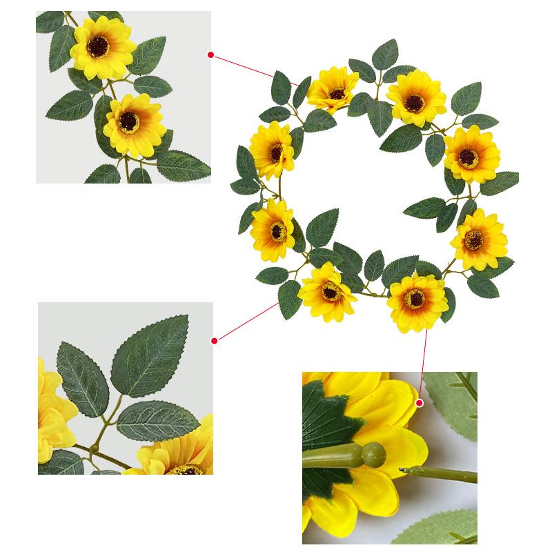 Boho Women Garland Sunflower Flower Floral Hairband Headband Festival Party Wedding