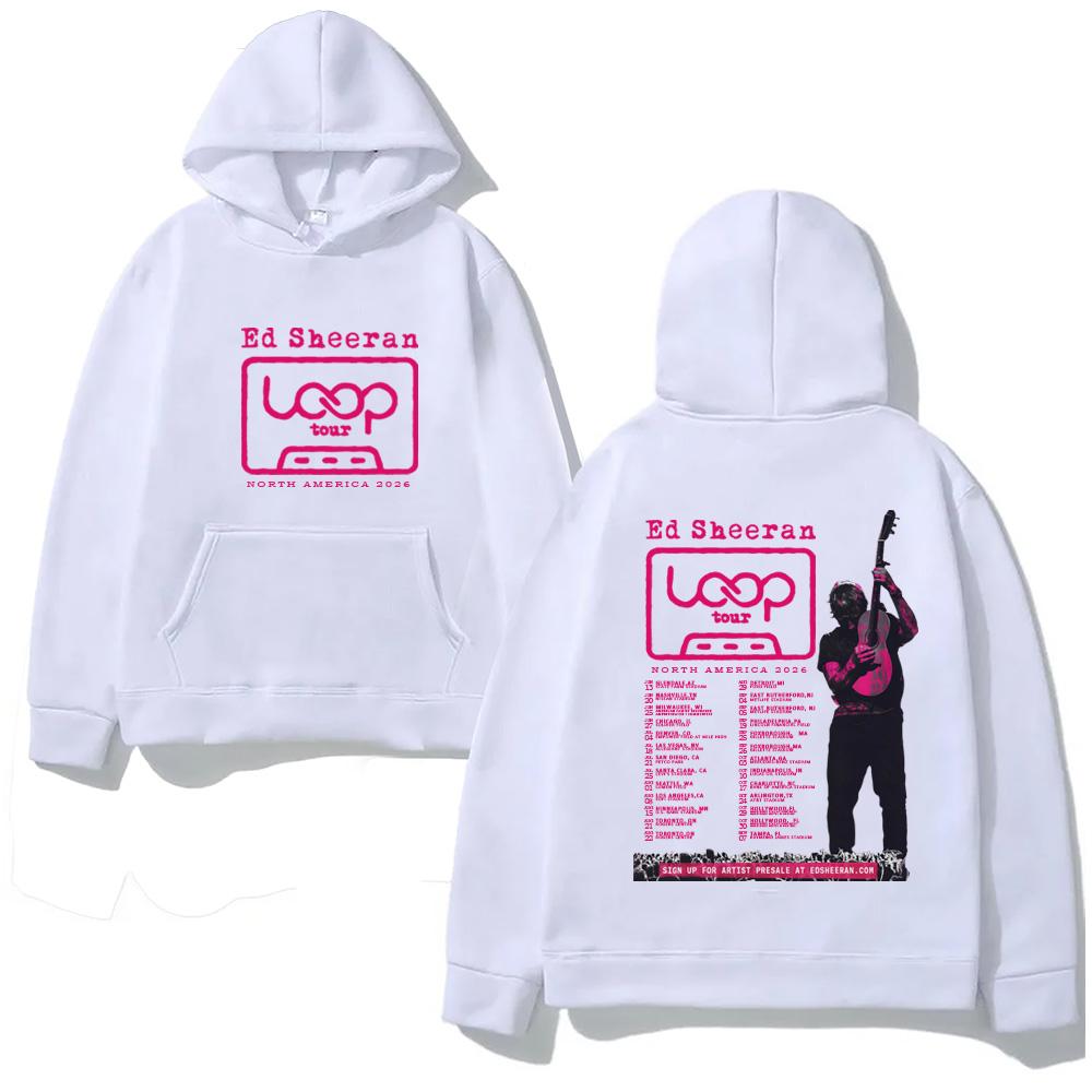Funny Ed Sheeran 2026LOOP Tour Hoodie NEW Grunge High Quality Sweatshirts Long Sleeve Clothes Punk Hoody Comfortable Hooded Moletom Men Women Clothing