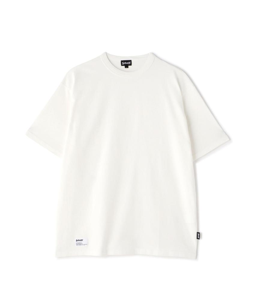 Schott PIGMENT OD SS T-SHIRT, Pigment Overdyed T-Shirt, Men's, Size 2XL, 033, Off-White, 782-5934007