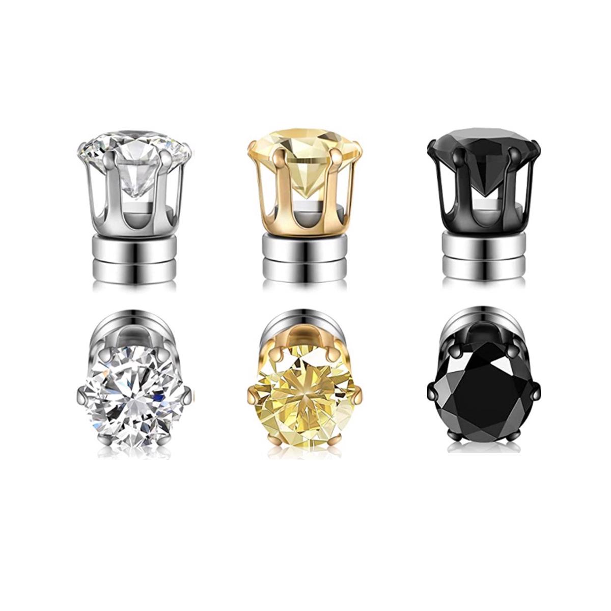 

Унисекс Магнитные Клипсы для Ушей без Прокола со Стразами из Кубического Циркония