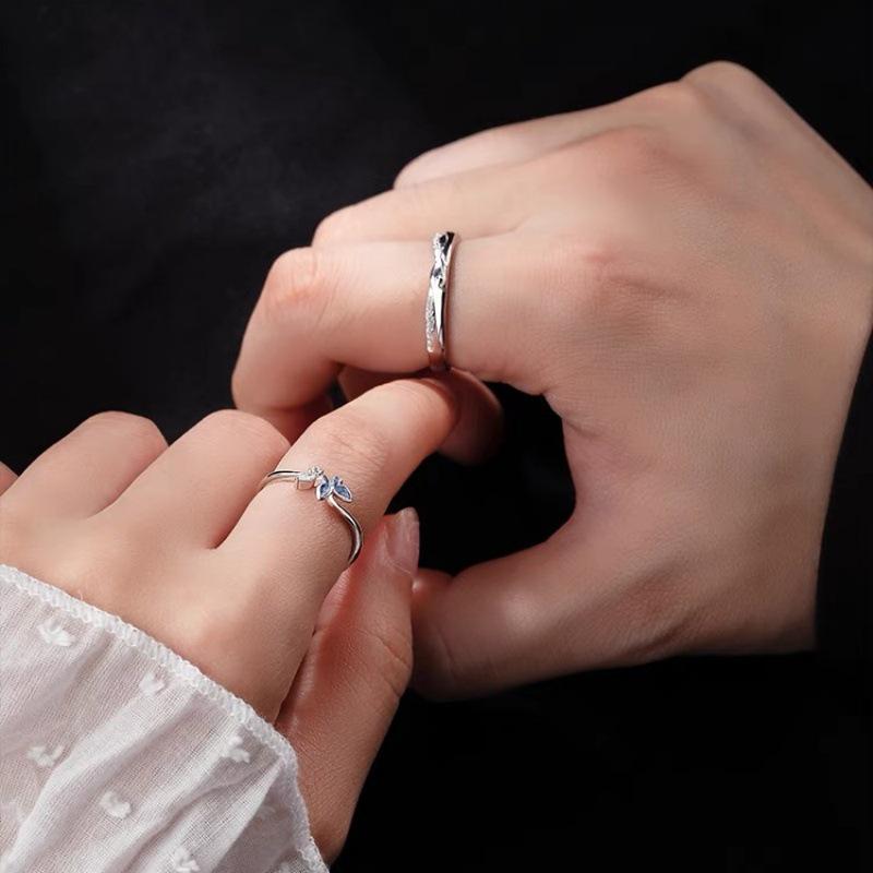 Ensemble de Bagues de Couple Papillon de Mer Vaste - Cadeau Unique pour la Saint-Valentin/Anniversaire pour Couples & Amis