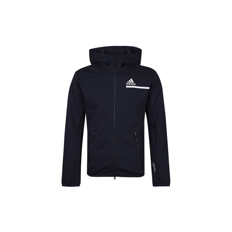 

Adidas Sport Casual Knit Hooded Jacket Men Верхняя одежда Темно-синий GM6537