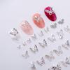 10 Pcs Butterfly Alloy Nail Charms 3D Butterfly Zircon Diamond Rhinestone Nails Jewelry Diy Nail Art Decoration Accessories