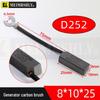 D252 Premium Graphite Motor Brushes 8*10*25mm for Creasing and Die-Cutting Machines, Generators.