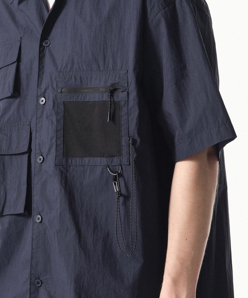 MUSINSA STANDARD [City Leisure] Cn Oversized Multi-Pocket Short Sleeve Shirt [Navy]