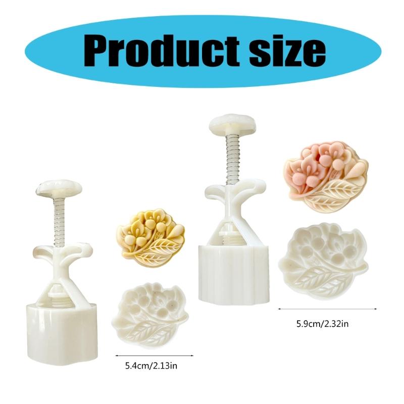 Dessert Molds Traditional Molds Set Flower Shape Cake Molds Set Pastry Molds ABS Texture Dessert Tool for Baking Use