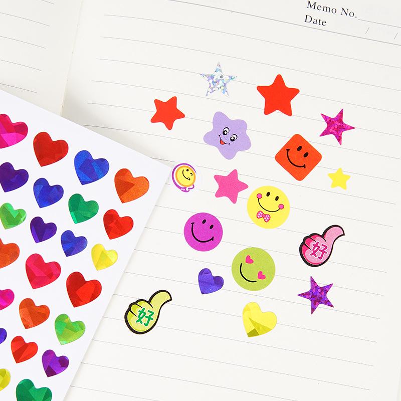Reflective Laser Five-Pointed Star Stickers - Tear-Proof, Colorful, DIY Journal Decoration