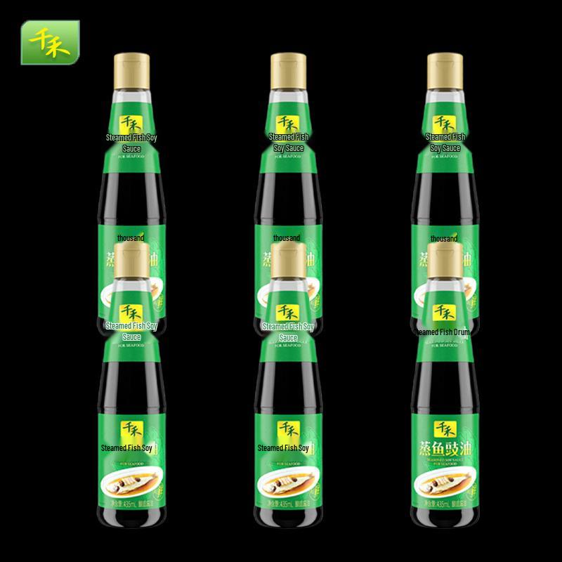 Qianhe No-Additive Steamed Fish Soy Sauce (6 x 435ml)