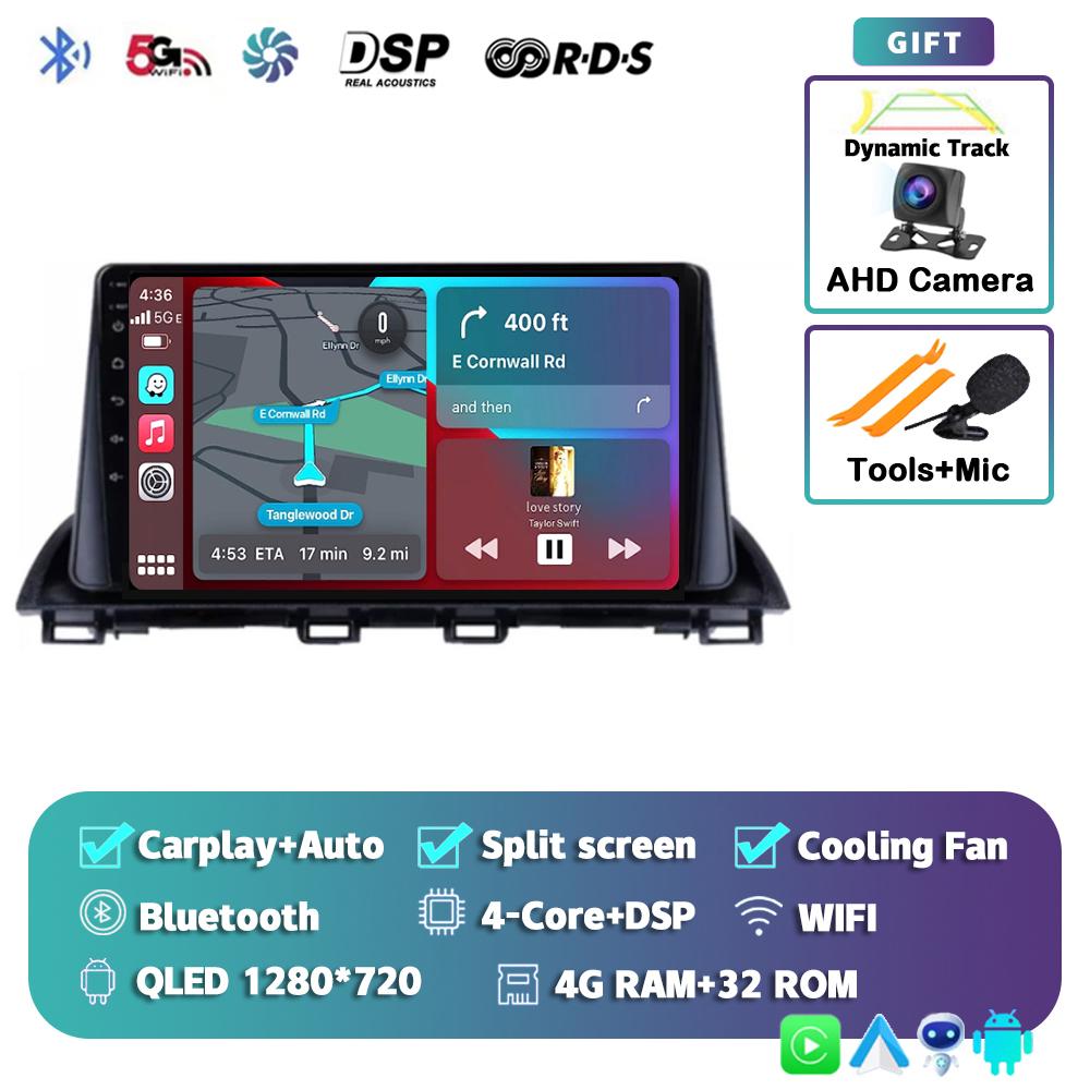 Android 14 Carplay Auto Car Radio For Mazda 3 Axela 2013-2018 Stereo GPS Navigation Multimedia Video Player Autoradio Head Unit