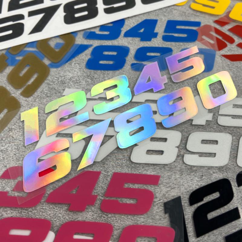 1SET Number 1234567890 Motorcycle Stickers Waterproof Motorbike Fuel Tank Electric Scooter Vinyl Decals Durable Laptop Decors