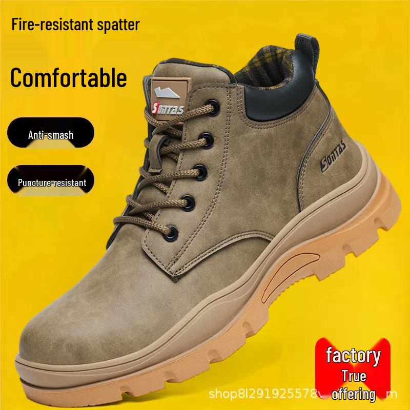 Men's Steel Toe Cap Breathable Work Safety Shoes - Anti-Smash, Anti-Puncture, Insulated for Construction Sites