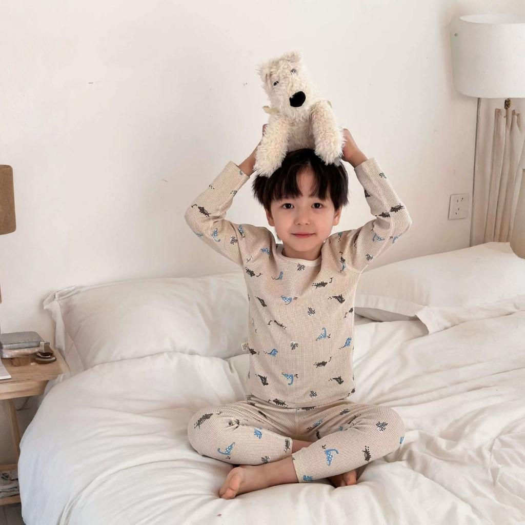 Unisex Kids Cotton Pajama Set - Cartoon Print Homewear