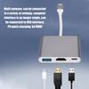 HC 04 Multifunction 3 in 1 Hub Type C to HDMI Output HD Converter Adapter Dock Station(gray )