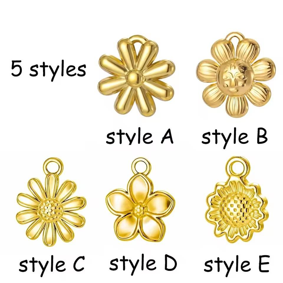 Daisy Sunflower Pendant Necklace Floral Jewelry Gift For Women And Girls