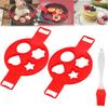 Pancake Mold Multi-shaped Silicone Pancake Four-hole Omelette Maker Family Practical Silicone Cake Pancake Kitchen Baking Mold
