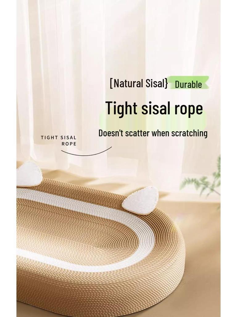 Durable Sisal Cat Scratching Board and Bed - Debris-Free, Scratch-Resistant, Large Claw Sharpener