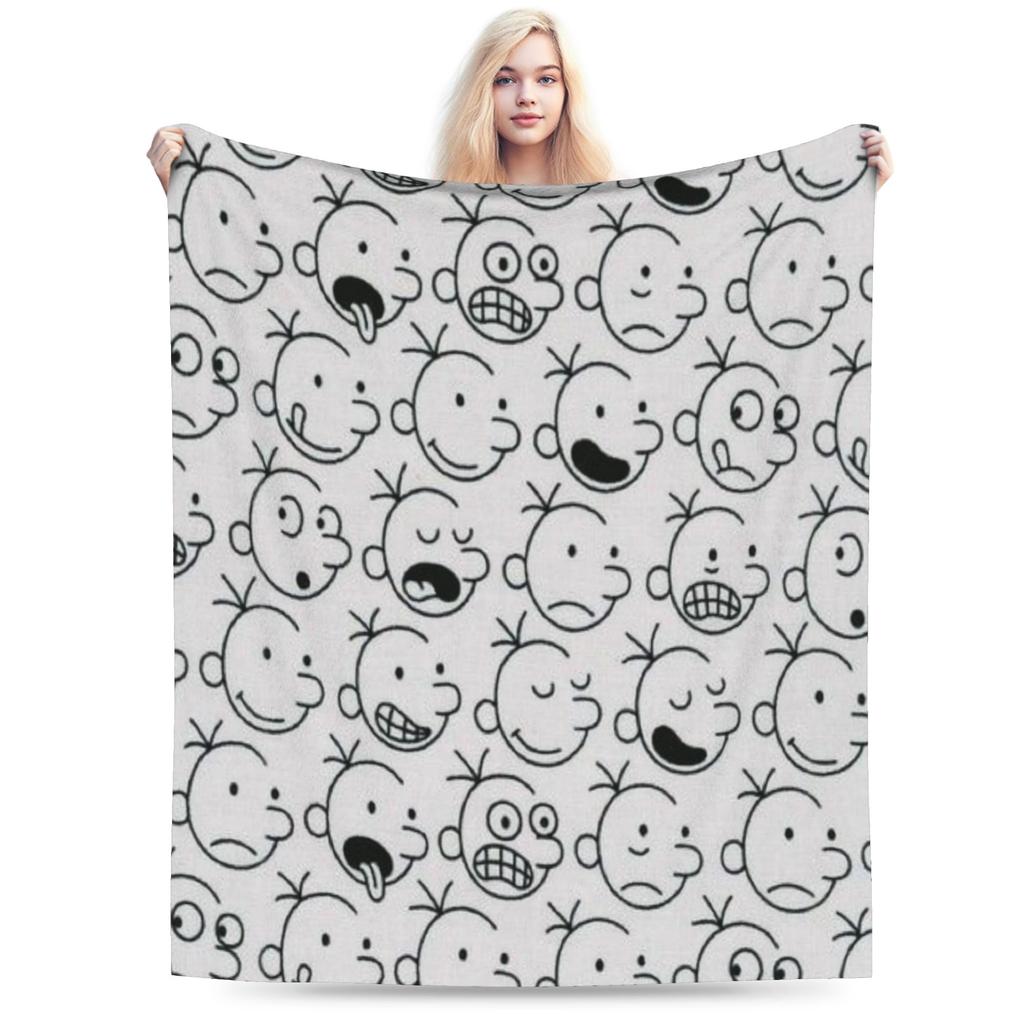 Diary Of A Wimpy Stuff Blanket Ultra-Soft Fleece  Throw Blanket Comfortable Quilt