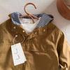 Spring Kids Cargo Hooded Jacket Unisex Baby Casual Coat Top