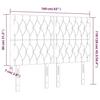 VidaXL Tête de Lit à LED Meuble de Chambre à Coucher Accessoire de Lit Double Tête de Cadre de Lit Intérieur Gris Foncé 3122767