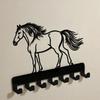 Equestrian Key Hook Wall Rack 7 Hooks Rustproof Horse Shoe Home Decor
