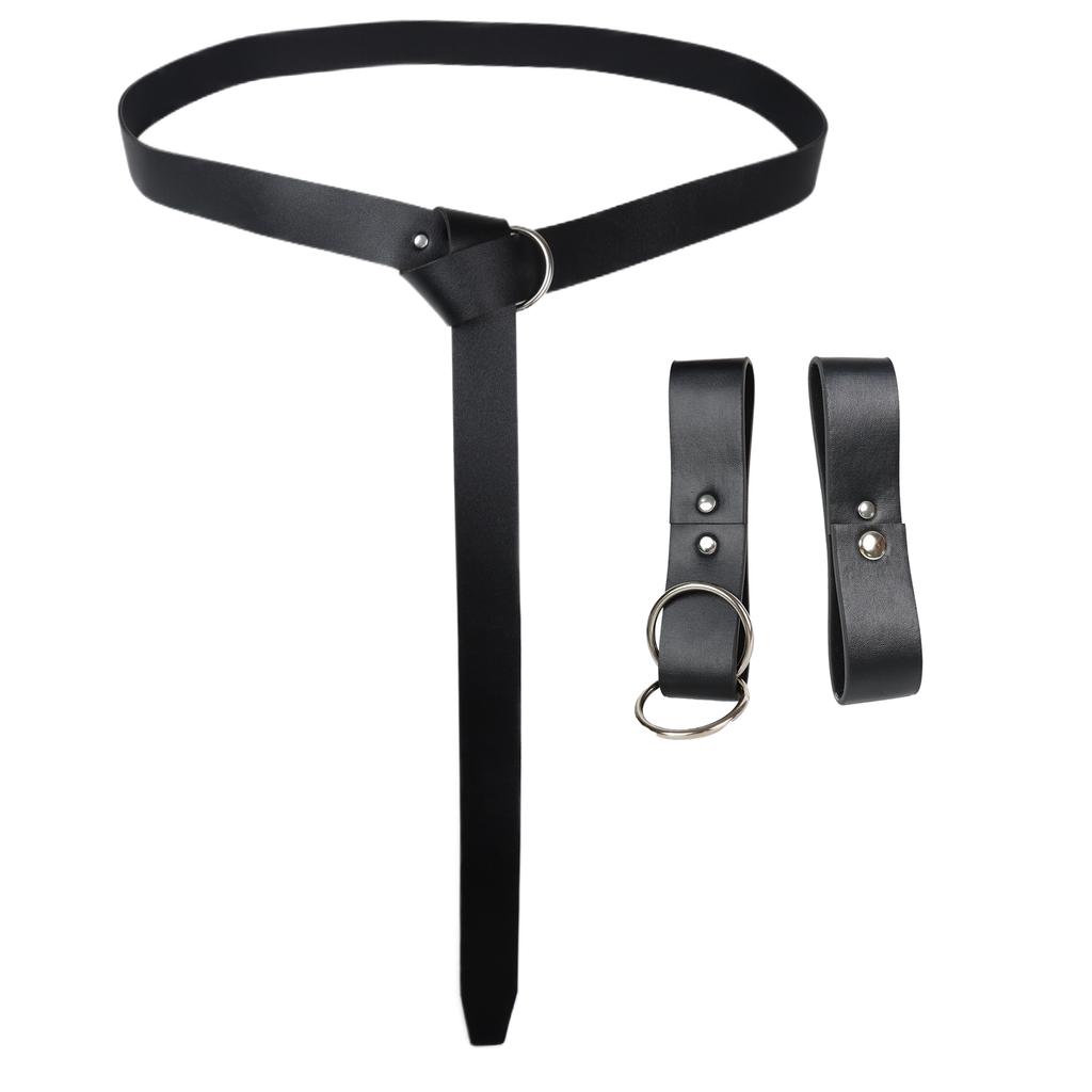Three-piece Renaissance Belt Skirt Hiking Suit Medieval Festival Costume Halloween Accessories Casual Belt