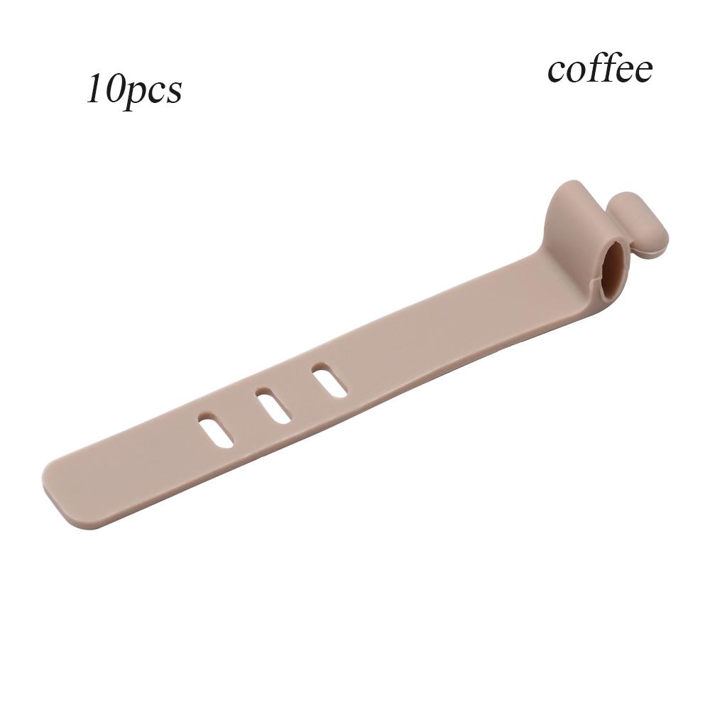 10pcs Soft Headphones Storage Holder Cable Winder Earphone Cable Ptotector Cord Clip USB Wire Tie