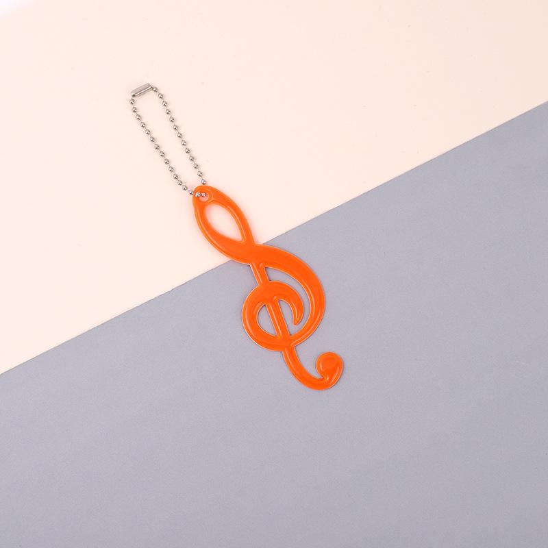 2Pcs Color Music  Safety Reflector Reflective Keychains Car Keyrings Charm Bag Accessories for Jacket BackPack Strollers Wheelchairs