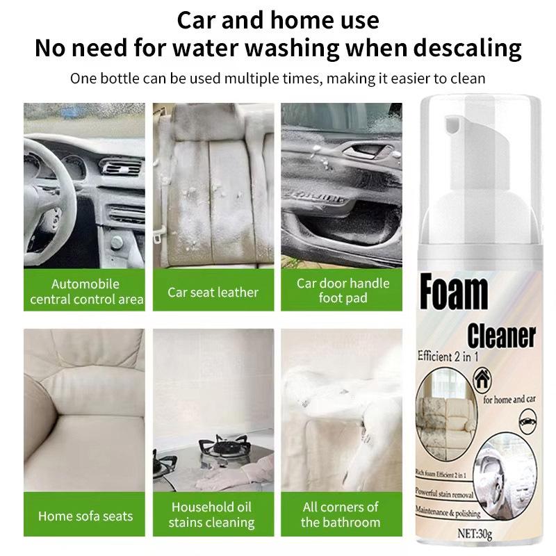 Multi-Functional Foam Cleaner Set: Wash for Automotive Interior Upholstery, Plastic Instrument Panel, Steering Wheel parts