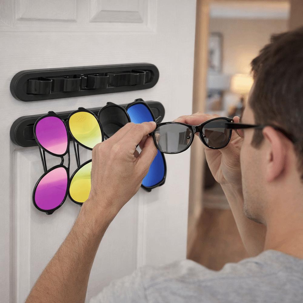 Space Saving Eyeglass Storage Rack Wall Mounted Glasses Display Rack Sunglasses Shelf  Decoration