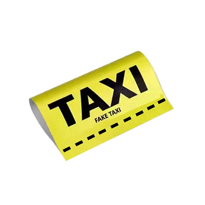 

1Pcs Vinyl Fake Taxi Tag Car Sticker Yellow Outside Auto Decal Charm Bike Motorcycle Tuning Window Windshield Vehicle Decoration