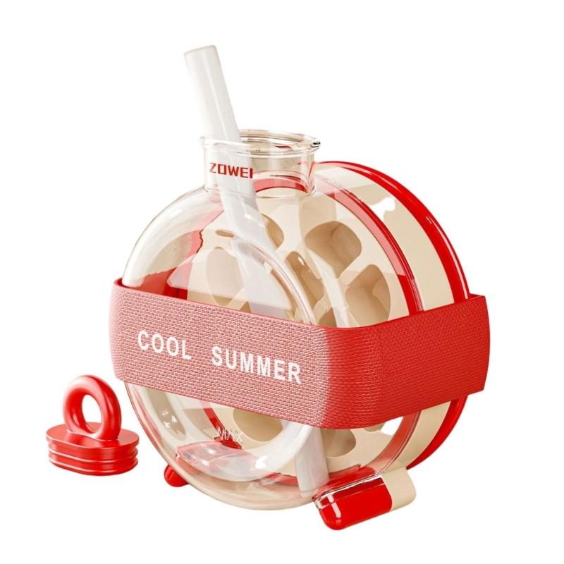 Efficient Portable Ice Cubes Molds Bottle With Built In Molds And Carry Strap Sports Water Bottle with Built in Ice Tray