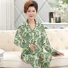 Damenpyjama aus Baumwollimitat Herbst langärmelige Hose kann draußen getragen werden floral luxuriös neu chinesisch Loungewear-Set
