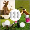 6PCS Synthetic Rubber LED Luminous Golf Ball Bright Attractive for Night Daytime TrainingRed