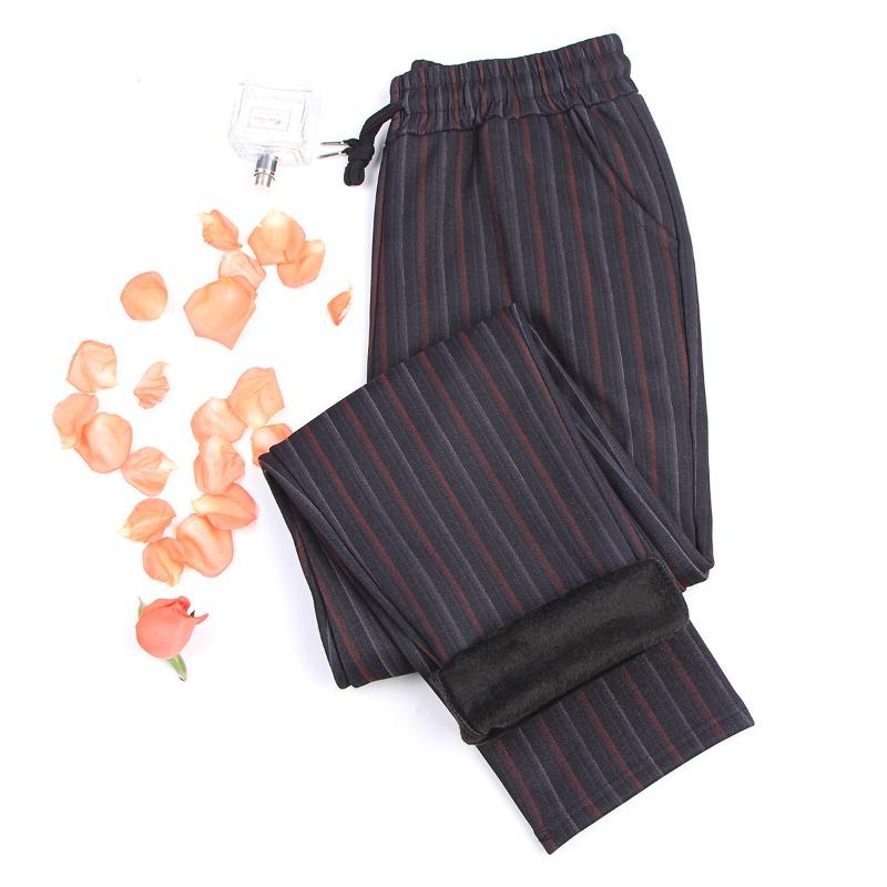 

Middle-aged women s pants autumn and winter models fleece thickened loose elderly cotton pants women s large size grandma pants mother pants 3XL (86-60 kg)