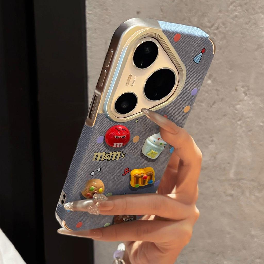 Applicable To Huawei Pura80 Mobile Phone Case Design Sense Niche HUAWEIpura70pro New P60 Three-dimensional M Bean