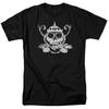 Adventure Time Skull Face T Shirt Mens Licensed Cartoon Merchandise Black