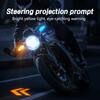SEAMETAL 2PCS Motorcycle LED Turn Signal Lamp Projection Lamp Sequential Flowing Flash Indicator Lights Running Light