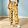 Women's Color Drawstring Elastic Waist Scrub Pants with Pockets for Work and Casual Wear