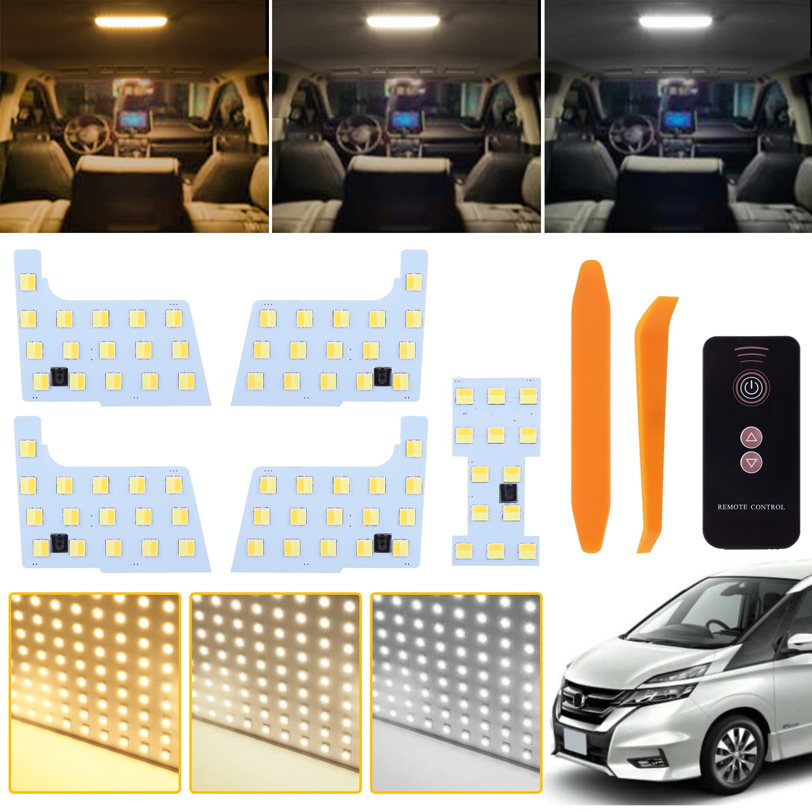 

Светодиодная лампа для салона Serena C27 Новая Пульт ДУ Интерьер Теплый и Дневной свет Светодиодная Оригинальная Без Модификаций Включает Набор Инструментов для Установки и Инструкцию,